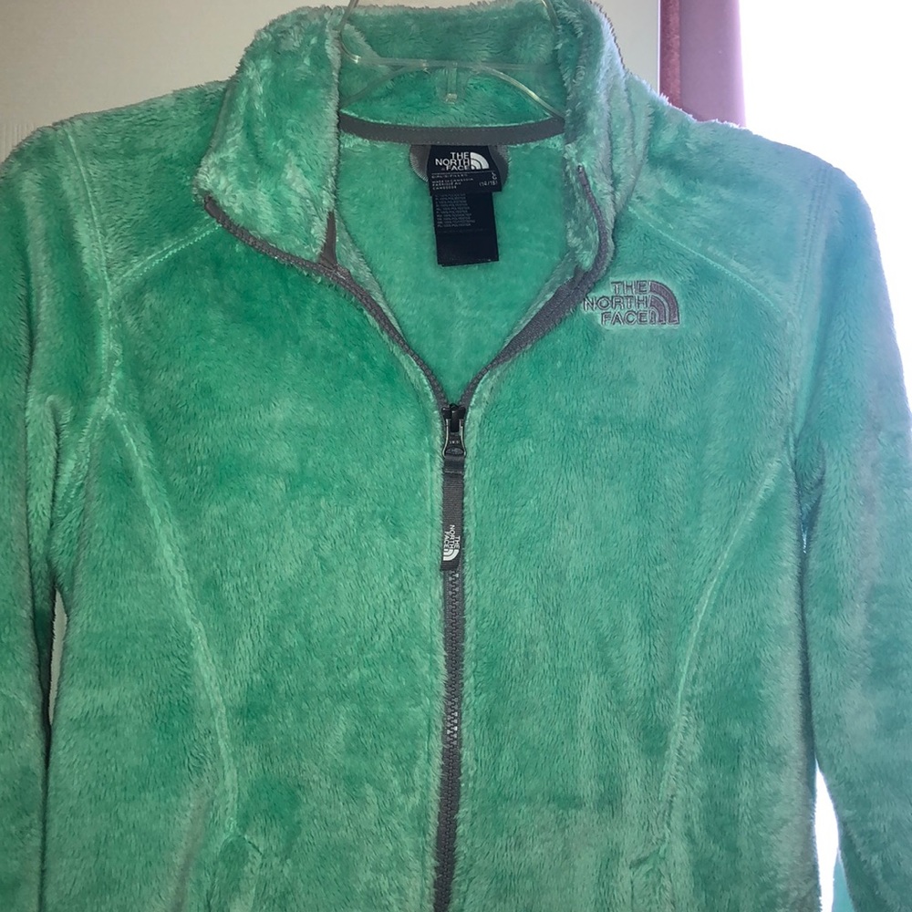 Green fleece Northface jacket